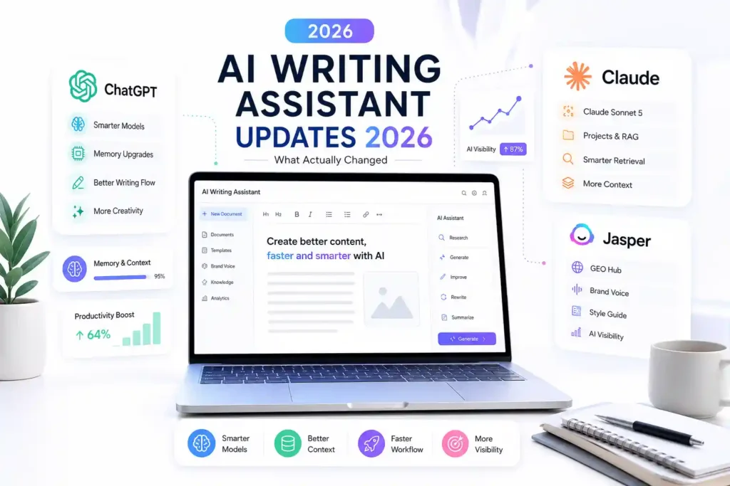 ai writing assistant updates 2026